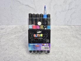 Marcadores con glitter x 12